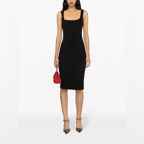 Dolce & Gabbanasquare-neck sleeveless midi dress size 38EU